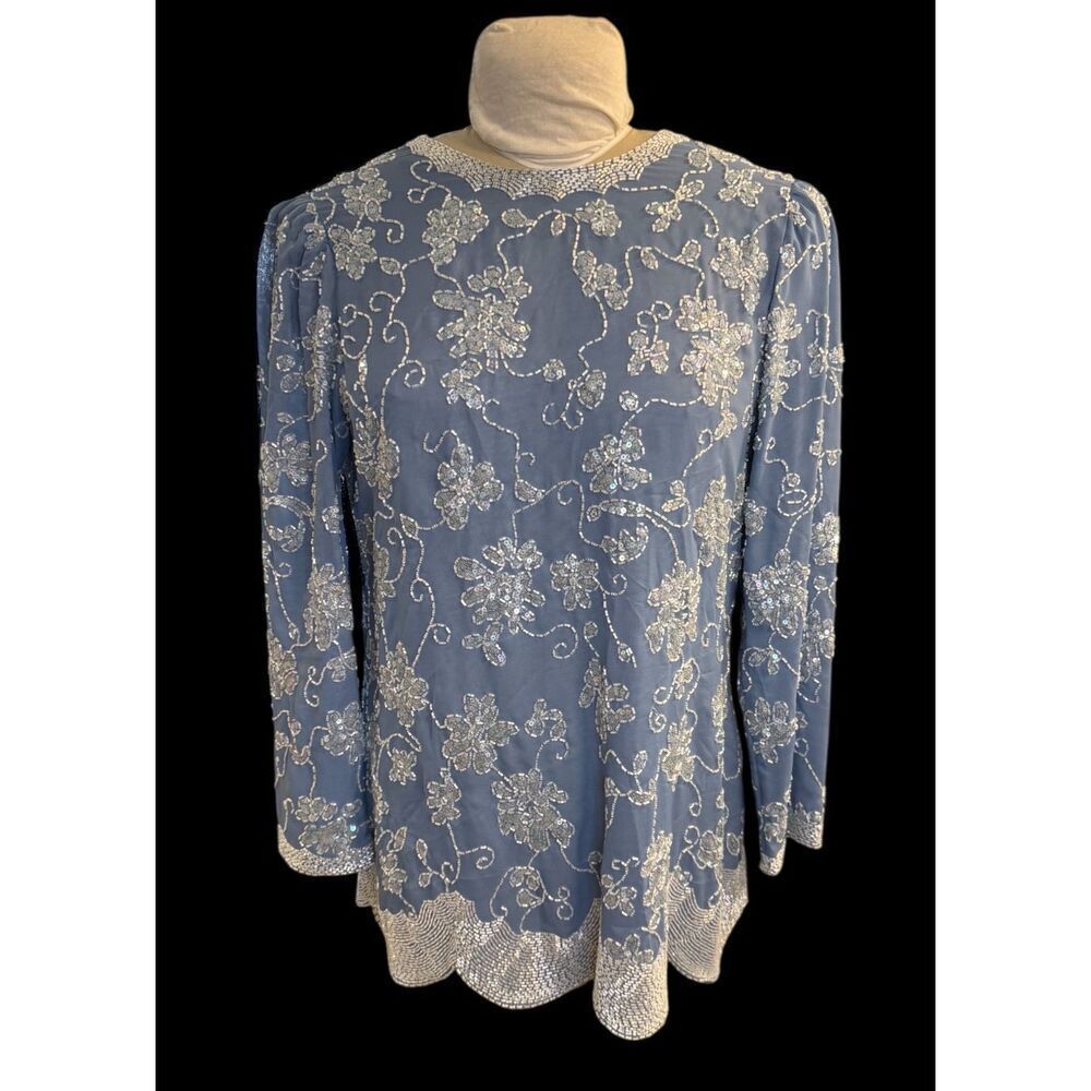 Jack Bryan Vintage Beaded Tunic Occasion Event Sz. 12 - Picture 7 of 8